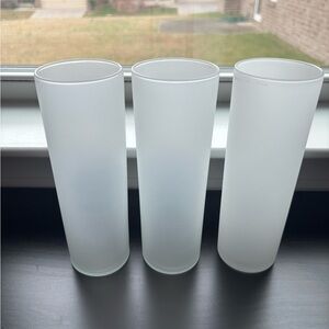 Set of 3 Vintage Libbey Frosted Cooler Glasses